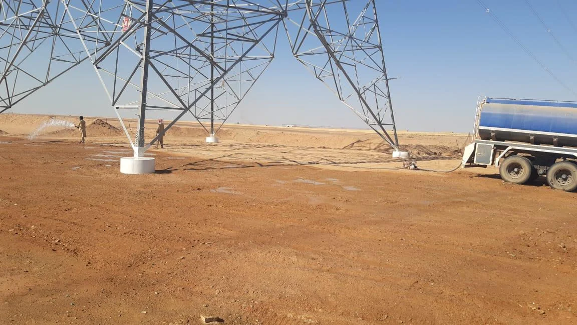 تجهيز أرض الموقع